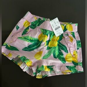 J Crew Cuts, toddler lemon patterned shorts NWT